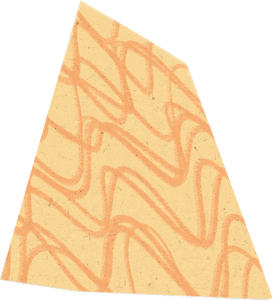 Scribbled Yellow and Orange Paper Cut-out